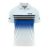 Golf 2024 PGA Championship Taylor Made Sleeveless Jacket Sports Light Blue Black Stripe All Over Print Sleeveless Jacket