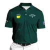 Golf Sport Masters Tournament Callaway Quarter-Zip Jacket Sports Star Sripe Dark Green Quarter-Zip Jacket