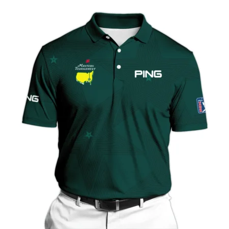 Golf Sport Masters Tournament Ping Polo Shirt Sports Star Sripe Dark Green Polo Shirt For Men