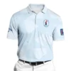 124th U.S. Open Pinehurst Golf Taylor Made Polo Shirt Sports Star Sripe Light Blue Polo Shirt For Men
