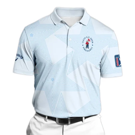 124th U.S. Open Pinehurst Golf Callaway Polo Shirt Sports Star Sripe Light Blue Polo Shirt For Men
