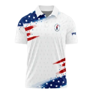 Tournament 124th U.S. Open Pinehurst Sleeveless Jacket Flag American White And Blue All Over Print Sleeveless Jacket