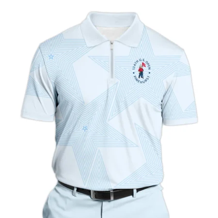 Golf Sport 124th U.S. Open Pinehurst Zipper Hoodie Shirt Sports Star Sripe Light Blue Zipper Hoodie Shirt