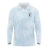 Golf Sport 124th U.S. Open Pinehurst Zipper Polo Shirt Sports Star Sripe Light Blue Zipper Polo Shirt For Men