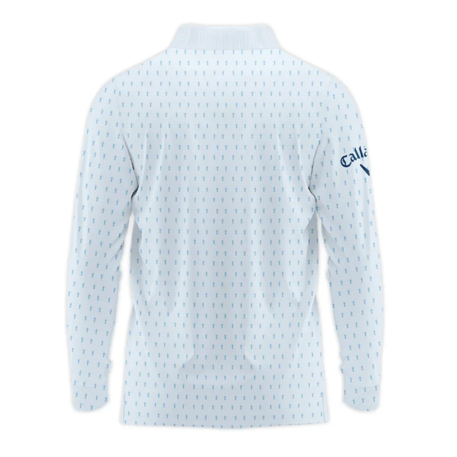 124th U.S. Open Pinehurst Golf Long Polo Shirt Callaway Pattern Cup Pastel Blue Long Polo Shirt For Men
