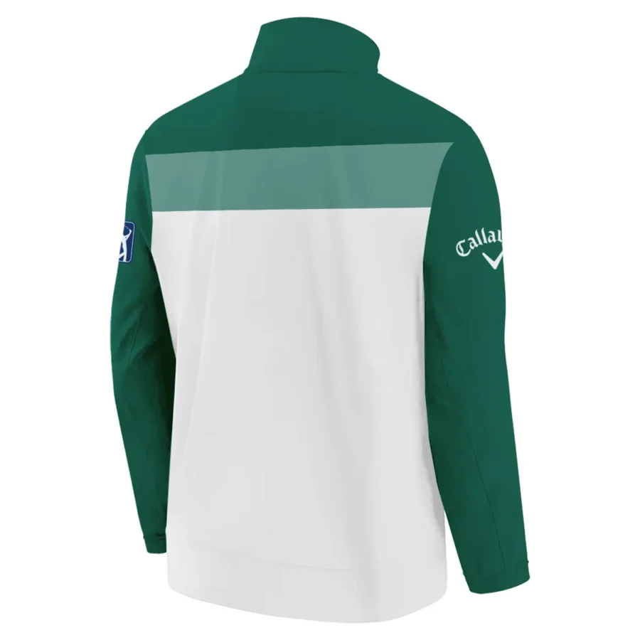 Golf Masters Tournament Callaway Stand Colar Jacket Sports Green And White All Over Print Stand Colar Jacket