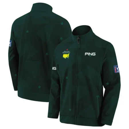 Golf Sport Masters Tournament Ping Quarter-Zip Jacket Sports Star Sripe Dark Green Quarter-Zip Jacket