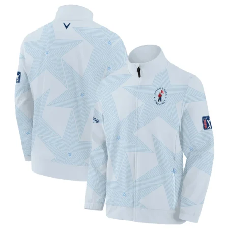 124th U.S. Open Pinehurst Golf Callaway Long Polo Shirt Sports Star Sripe Light Blue Long Polo Shirt For Men