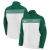 Golf Masters Tournament Taylor Made Quarter-Zip Jacket Sports Green And White All Over Print Quarter-Zip Jacket