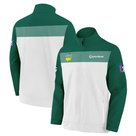 Golf Masters Tournament Taylor Made Stand Colar Jacket Sports Green And White All Over Print Stand Colar Jacket