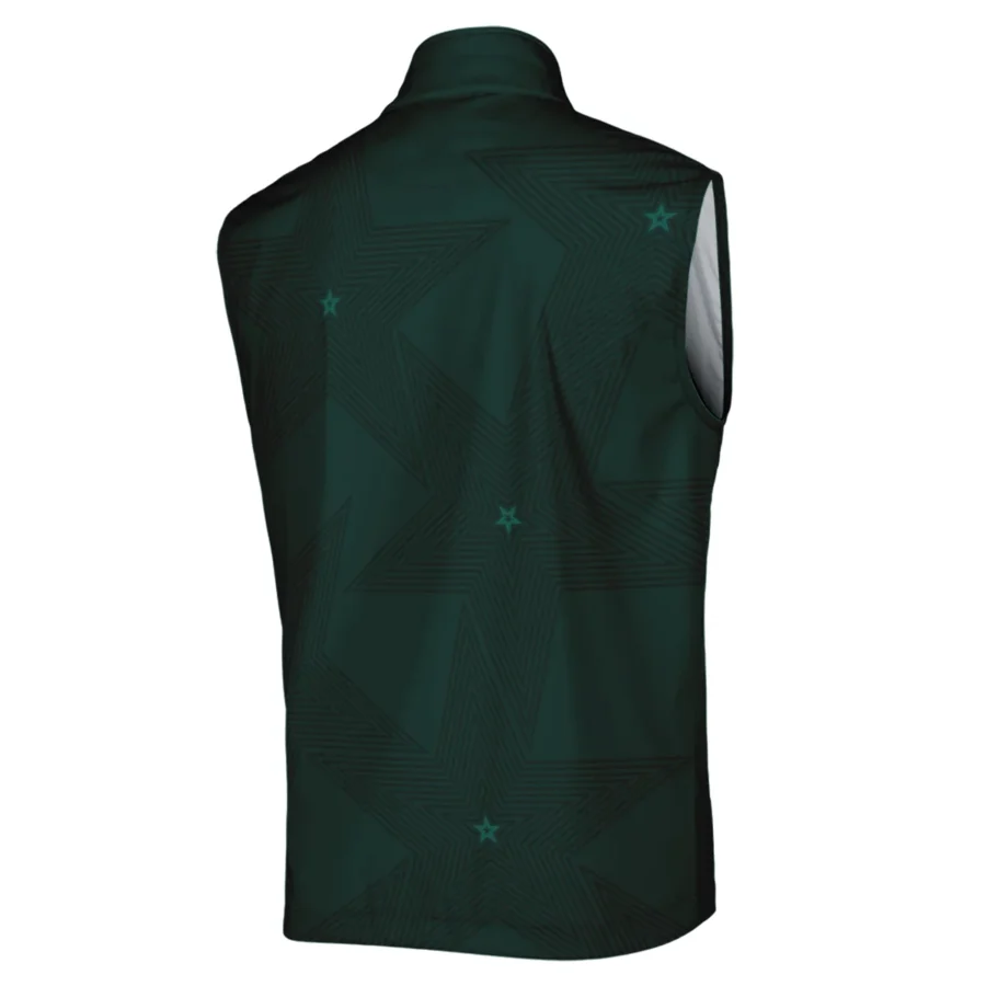 Golf Sport Masters Tournament Taylor Made Sleeveless Jacket Sports Star Sripe Dark Green Sleeveless Jacket