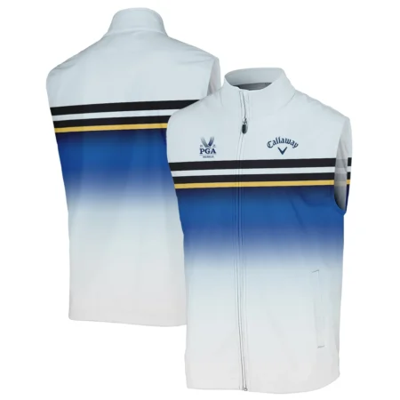 Golf 2024 PGA Championship Callaway Quarter-Zip Jacket Sports Light Blue Black Stripe All Over Print Quarter-Zip Jacket