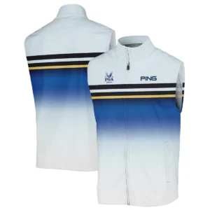 Golf 2024 PGA Championship Ping Stand Colar Jacket Sports Light Blue Black Stripe All Over Print Stand Colar Jacket