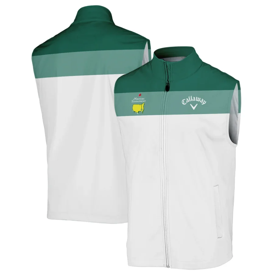 Golf Masters Tournament Callaway Sleeveless Jacket Sports Green And White All Over Print Sleeveless Jacket