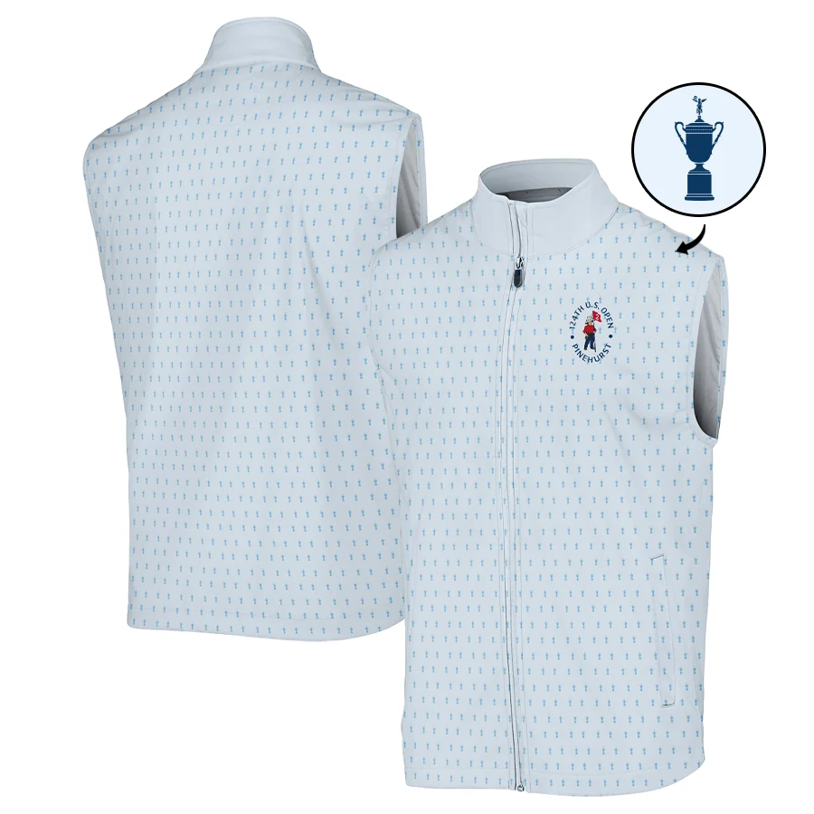 124th U.S. Open Pinehurst Golf Sleeveless Jacket Callaway Pattern Cup Pastel Blue Sleeveless Jacket