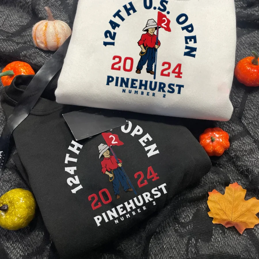 Embroidered Shirt 2024 U.S. Open Pinehurst Number 2 North Carolina Embroidered Hoodie, Sweatshirt,Tee Shirt