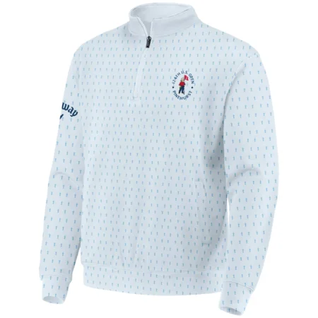 124th U.S. Open Pinehurst Golf Quarter-Zip Jacket Callaway Pattern Cup Pastel Blue Quarter-Zip Jacket