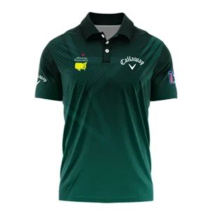 Sports Callaway Masters Tournament Zipper Polo Shirt Star Pattern Dark Green Gradient Golf Zipper Polo Shirt For Men