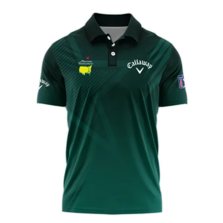 Sports Callaway Masters Tournament Polo Shirt Star Pattern Dark Green Gradient Golf Polo Shirt For Men