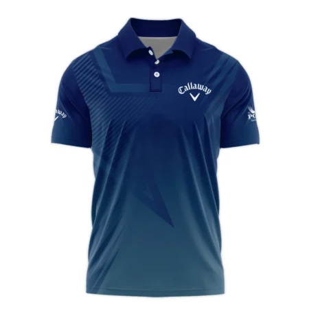 2024 PGA Championship Valhalla Golf Sport Callaway Polo Shirt Star Blue Gradient Straight Pattern Polo Shirt For Men