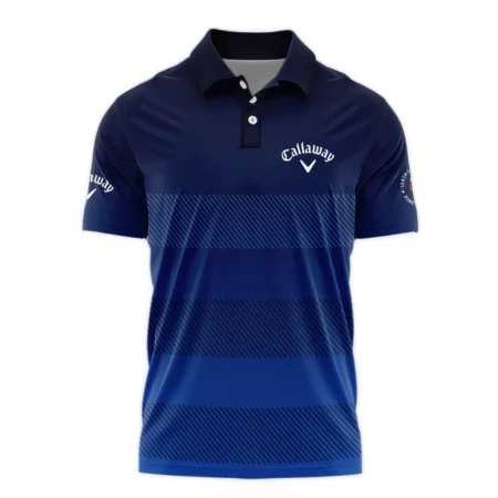 Callaway 124th U.S. Open Pinehurst Polo Shirt Sports Dark Blue Gradient Striped Pattern All Over Print Polo Shirt For Men