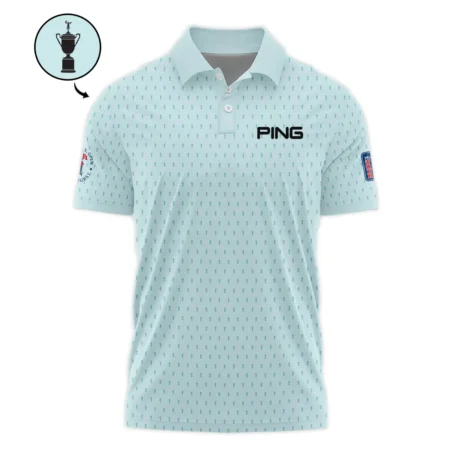 Sports 124th U.S. Open Ping Pinehurst Polo Shirt Cup Pattern Pastel Green All Over Print Polo Shirt For Men