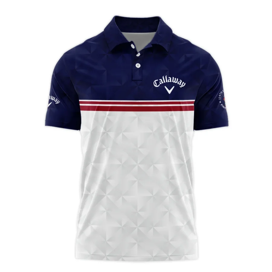 Golf Sport 124th U.S. Open Pinehurst Callaway Polo Shirt Dark Blue White Abstract Geometric Triangles All Over Print Polo Shirt For Men