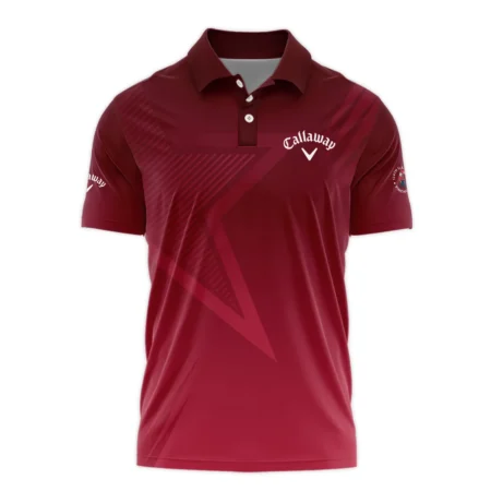 Callaway 124th U.S. Open Pinehurst Golf Sport Polo Shirt Star Gradient Red Straight Pattern Polo Shirt For Men