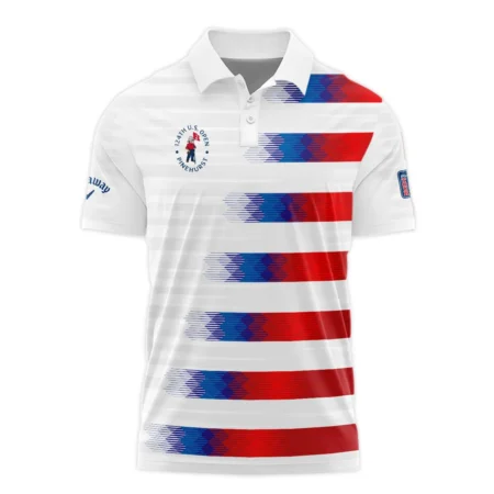 124th U.S. Open Pinehurst Callaway Polo Shirt Sports Blue Red White Pattern All Over Print Polo Shirt For Men