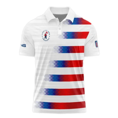 124th U.S. Open Pinehurst Ping Polo Shirt Sports Blue Red White Pattern All Over Print Polo Shirt For Men