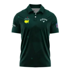 Golf Masters Tournament Callaway Zipper Polo Shirt Stars Dark Green Golf Sports All Over Print Zipper Polo Shirt For Men