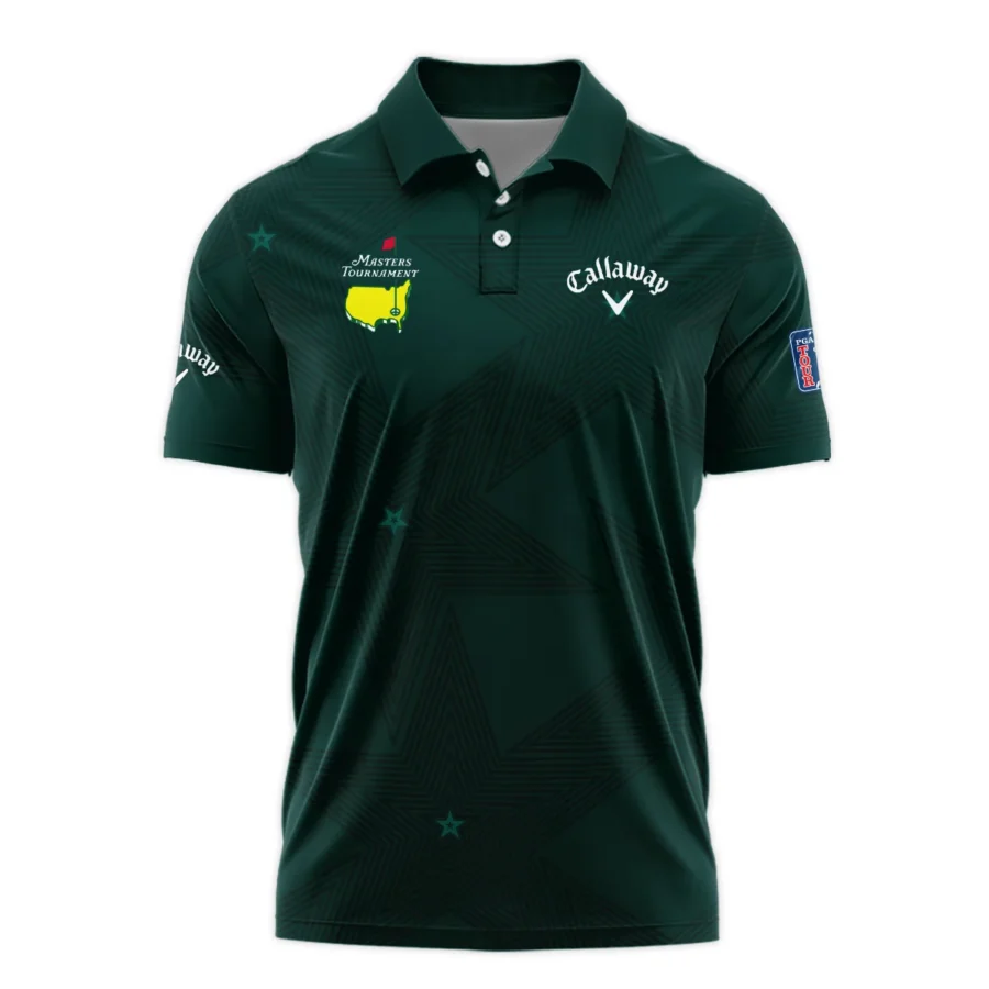 Golf Masters Tournament Callaway Polo Shirt Stars Dark Green Golf Sports All Over Print Polo Shirt For Men