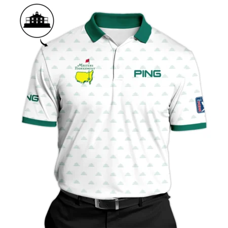 Masters Tournament Golf Sport Ping Sleeveless Jacket Sports Cup Pattern White Green Sleeveless Jacket