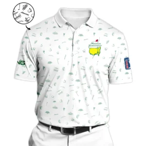 Golf Sport Masters Tournament Ping Zipper Hoodie Shirt Sports Augusta Icons Pattern White Green Zipper Hoodie Shirt