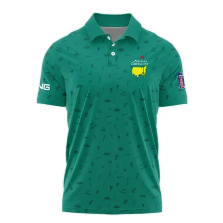 Golf Masters Tournament Ping Polo Shirt Augusta Icons Pattern Green Golf Sports All Over Print Polo Shirt For Men