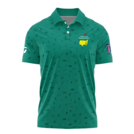 Golf Masters Tournament Taylor Made Polo Shirt Augusta Icons Pattern Green Golf Sports All Over Print Polo Shirt For Men