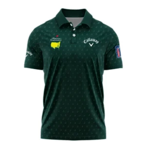 Golf Masters Tournament Callaway Zipper Polo Shirt Logo Pattern Gold Green Golf Sports All Over Print Zipper Polo Shirt For Men