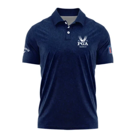 Special Version 2024 PGA Championship Valhalla Callaway Polo Shirt Blue Paperboard Texture Polo Shirt For Men