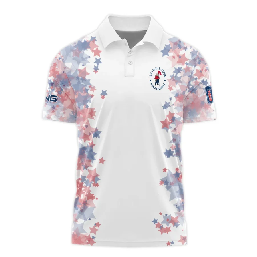 Special Version 124th U.S. Open Pinehurst Ping Polo Shirt Coloured Stars Polo Shirt For Men