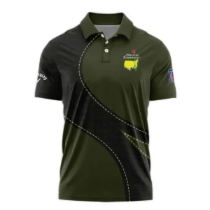 Pattern Military Green Masters Tournament Callaway Zipper Polo Shirt Style Classic Zipper Polo Shirt For Men