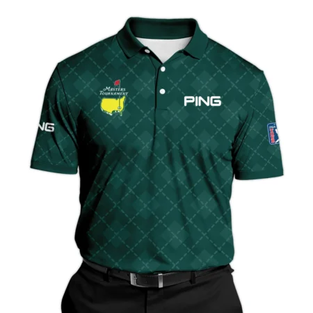 Golf Geometric Pattern Green Masters Tournament Ping Polo Shirt Style Classic Polo Shirt For Men