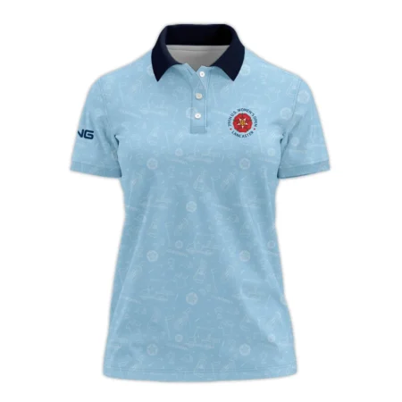 Golf Pattern Blue 79th U.S. Women’s Open Lancaster Ping Polo Shirt Golf Sport All Over Print Polo Shirt For Woman