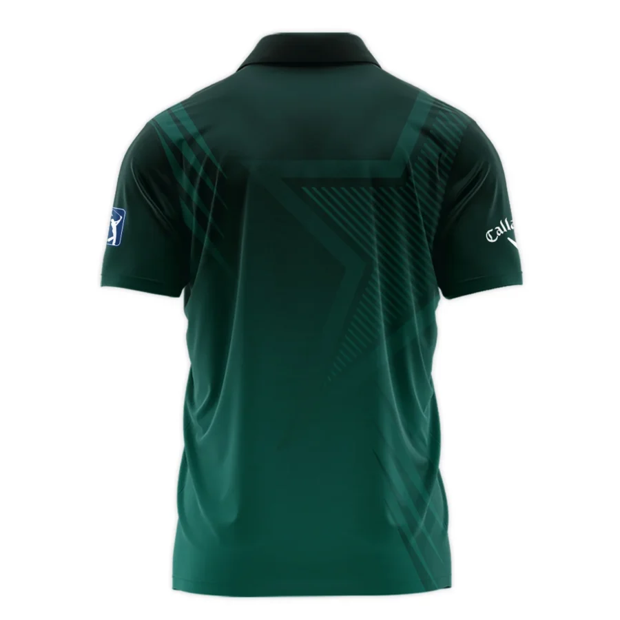 Sports Callaway Masters Tournament Polo Shirt Star Pattern Dark Green Gradient Golf Polo Shirt For Men