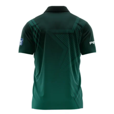 Sports Ping Masters Tournament Polo Shirt Star Pattern Dark Green Gradient Golf Polo Shirt For Men