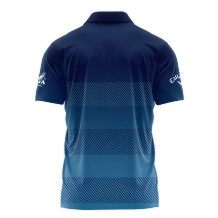 2024 PGA Championship Callaway Polo Shirt Dark Blue Gradient Pattern All Over Print Polo Shirt For Men