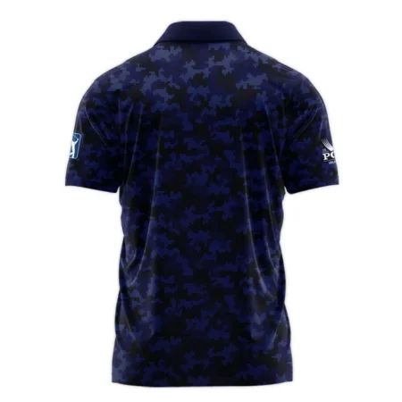 Golf 2024 PGA Championship Ping Zipper Polo Shirt Blue Camouflage Pattern Sport All Over Print Zipper Polo Shirt For Men