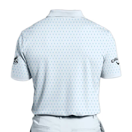 2024 PGA Championship Callaway Golf Polo Shirt Light Blue Pastel Golf Cup Pattern All Over Print Polo Shirt For Men