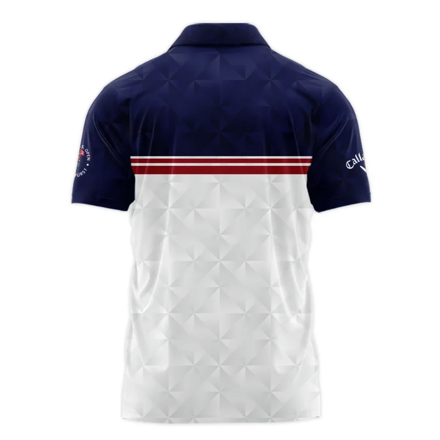 Golf Sport 124th U.S. Open Pinehurst Callaway Polo Shirt Dark Blue White Abstract Geometric Triangles All Over Print Polo Shirt For Men