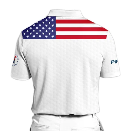 Ping 124th U.S. Open Pinehurst Polo Shirt USA Flag Golf Pattern All Over Print Polo Shirt For Men