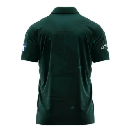Golf Masters Tournament Callaway Zipper Polo Shirt Stars Dark Green Golf Sports All Over Print Zipper Polo Shirt For Men